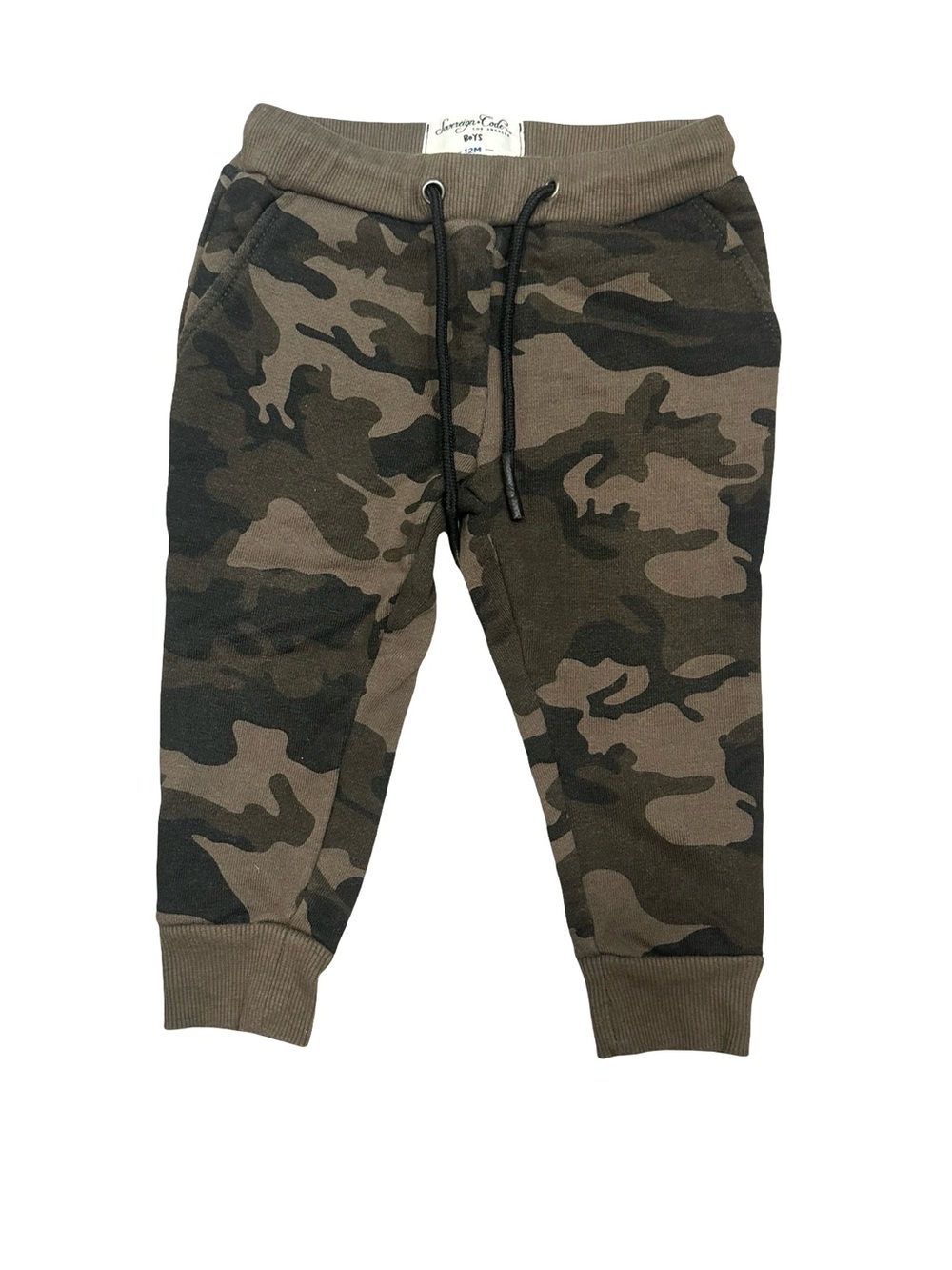 EUC Sovereign Code Baby Boy 12M Camouflage Jogger Pants for Kids - Olive Camo